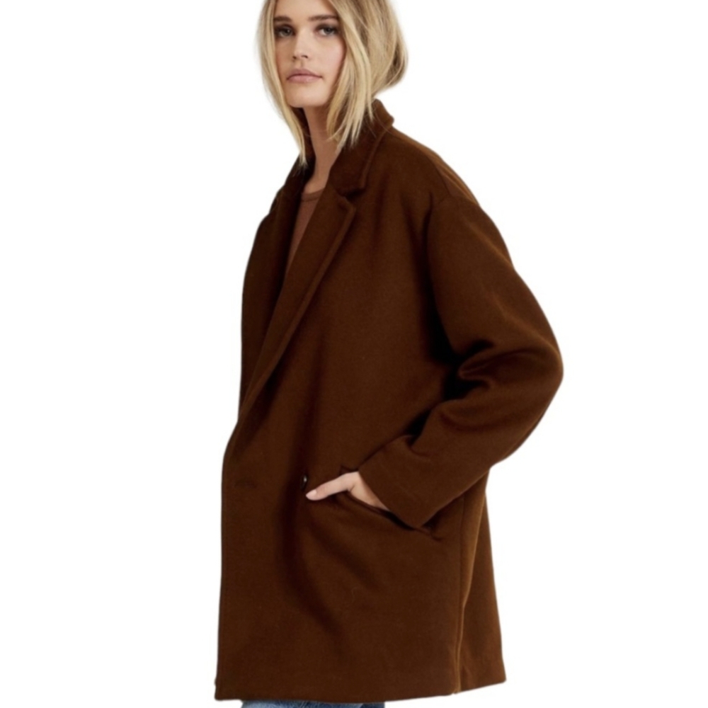 Naked Cashmere Sansa Coat Wool Selena Gomez Oversized